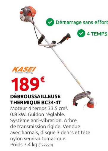 débroussailleuse thermique bc34-4t kasei