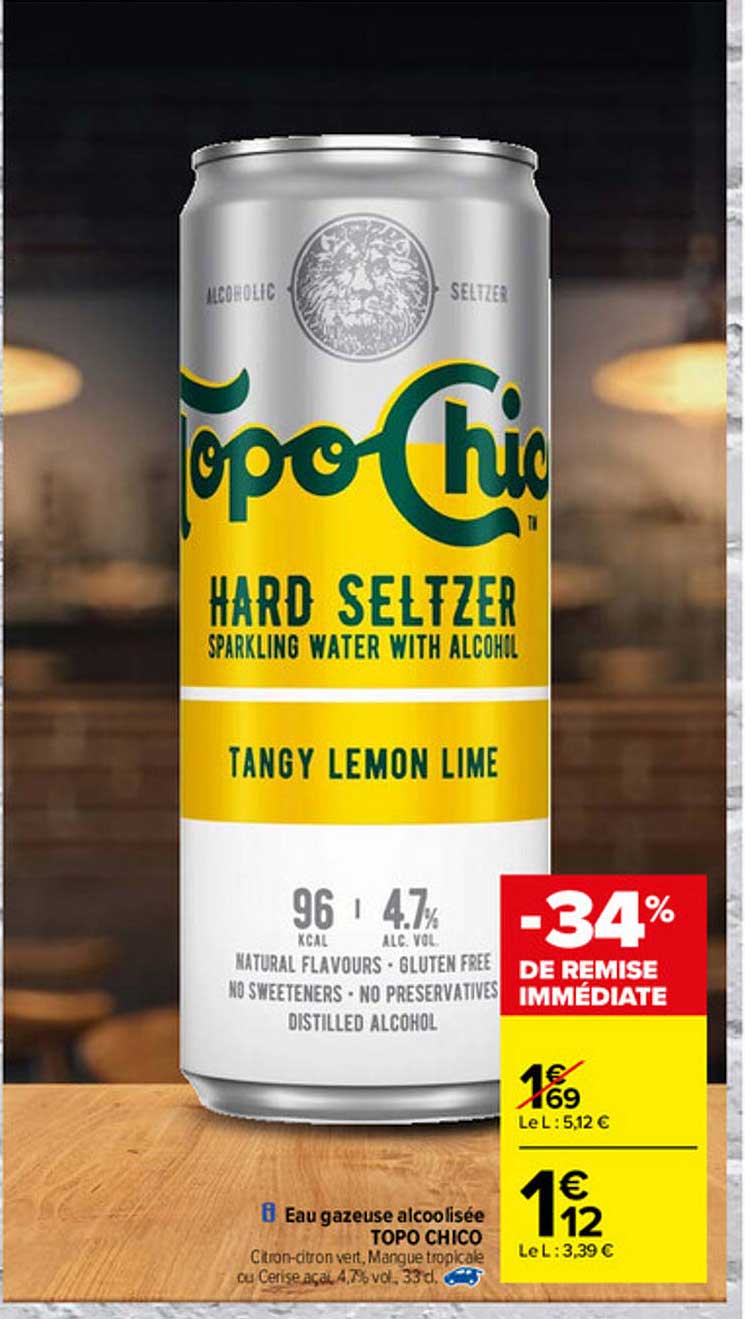 eau gazeuse alcoolisée topo chico