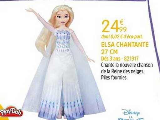elsa chantante 27 cm