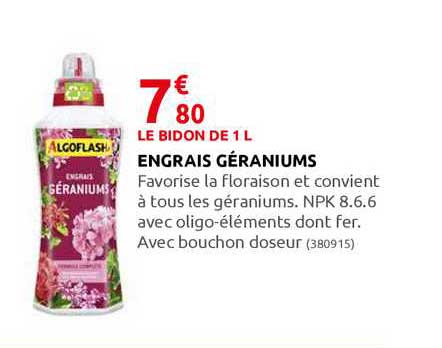 engrais géraniums algoflash