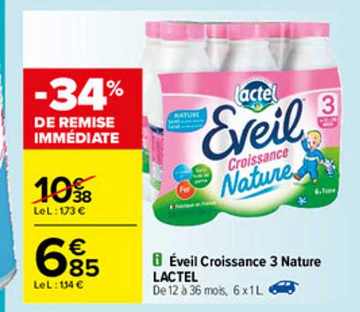 éveil Croissance 3 Nature Lactel