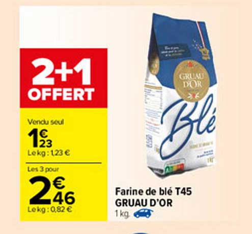 farine de blé t45 gruau d'or