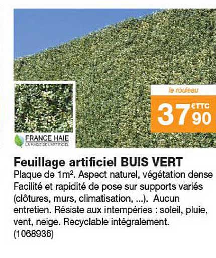 feuillage artificiel buis vert