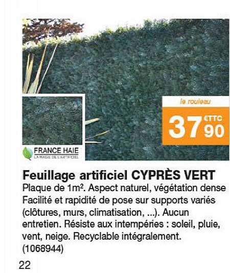 feuillage artificiel cyprès vert