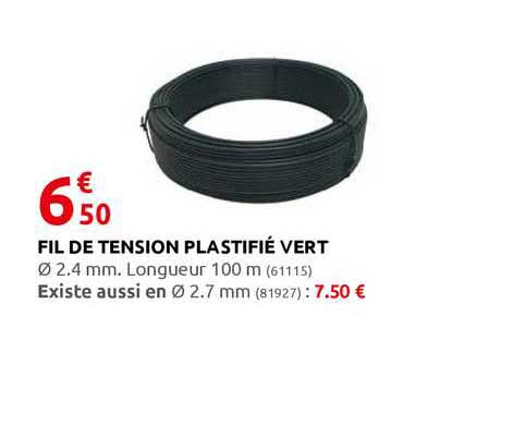fil de tension plastifié vert
