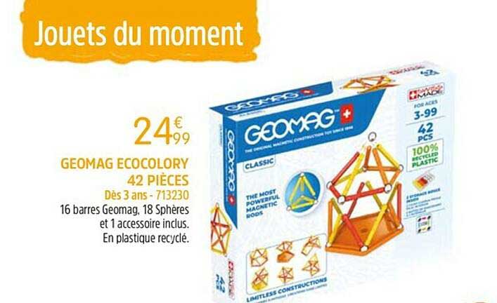 geomag écocolory 42 pièces