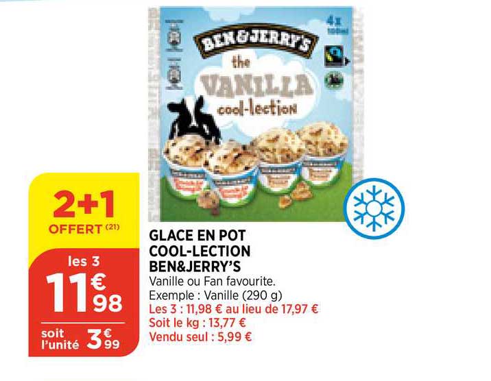 glace en pot cool-lection ben&jerry's