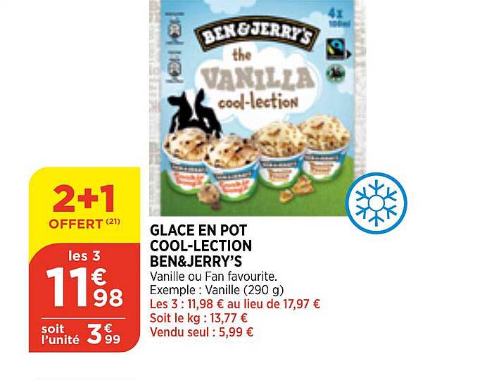 glace en pot cool-lection ben&jerry's