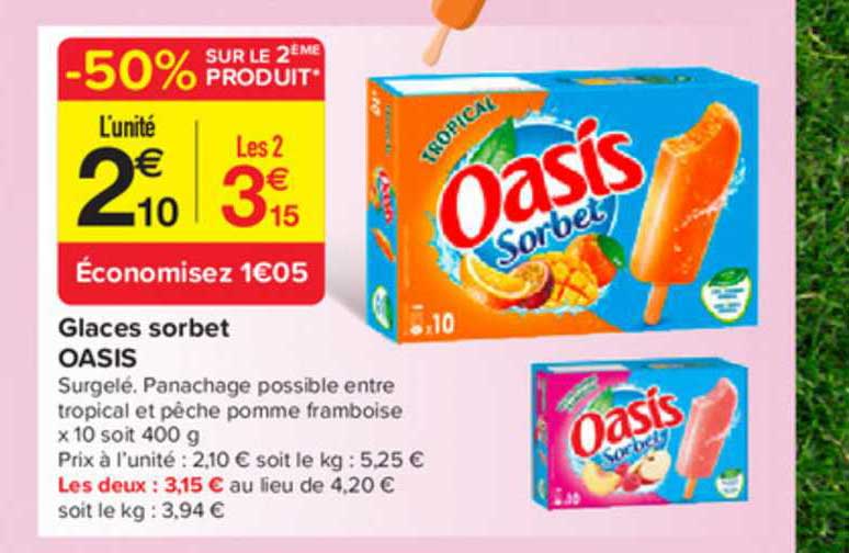 Glaces Sorbet Oasis