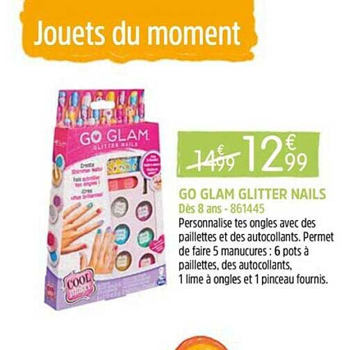 go glam glitter nails