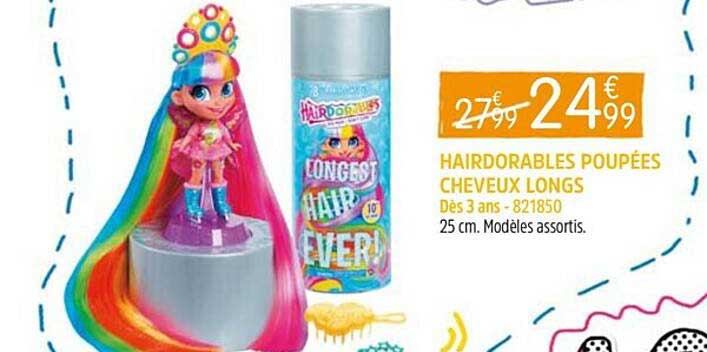 Hairdorables Poupées Cheveux Longs
