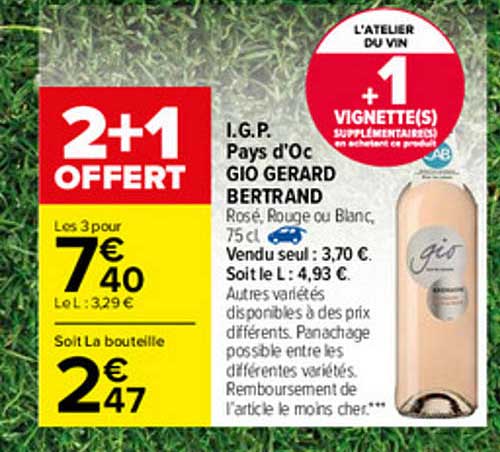 i.g.p. pays d'oc gio gerard bertrand