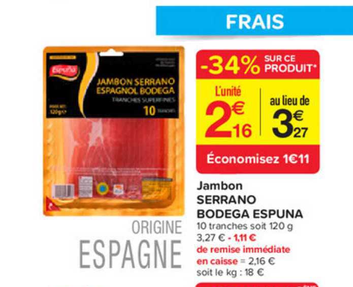 Jambon Serrano Bodega Espuna