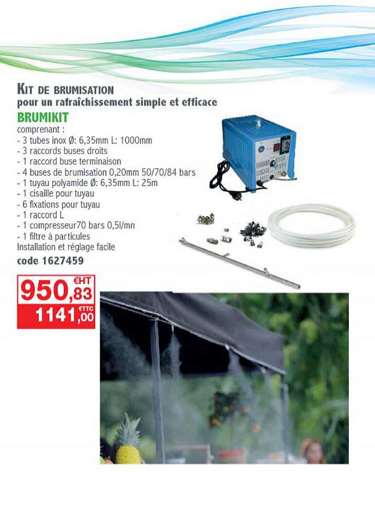 kit de brumisation pour un rafraîchissement simple efficace brumikit