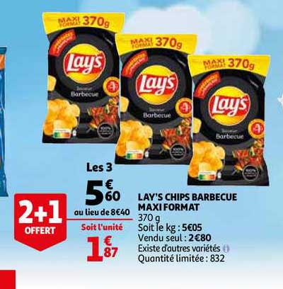 lay's chips barbecue maxi format