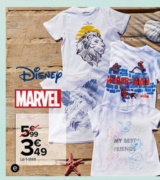 le t-shirt disney marvel