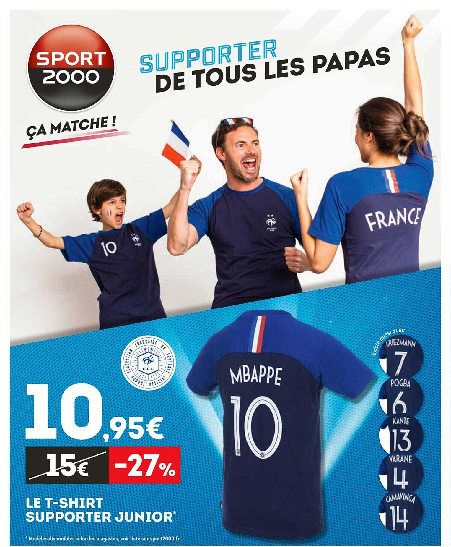 le t-shirt supporter junior