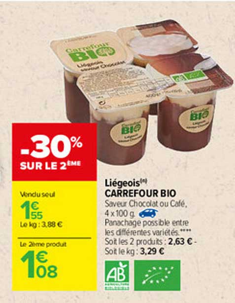 Liégeois Carrefour Bio
