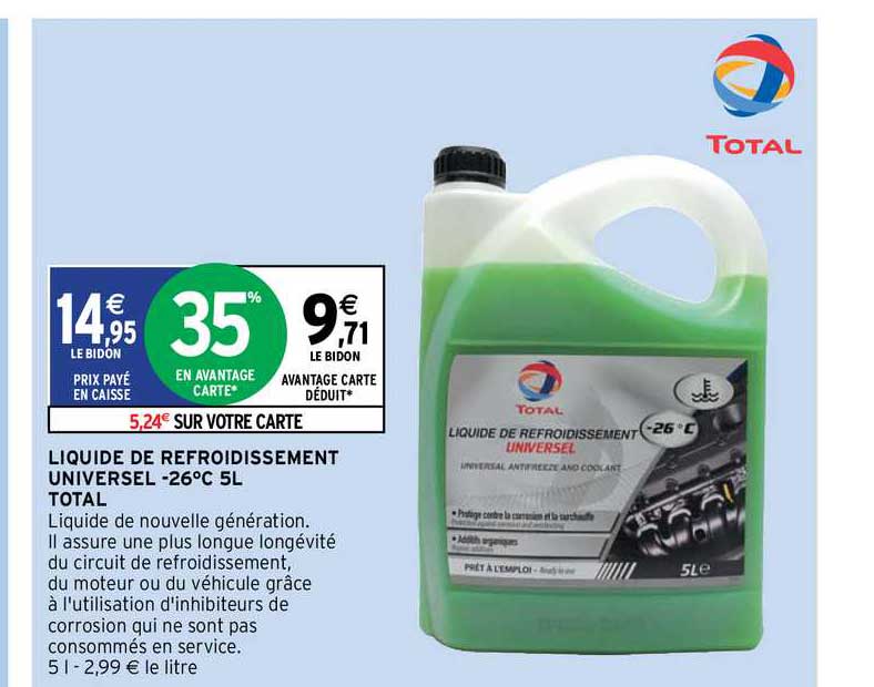 Liquide De Refroidissement Universel -26°c 5 L