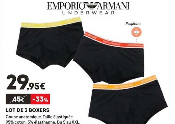 Lot De 3 Boxers Emporio Warmani
