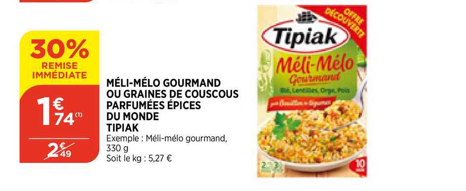 méli-mélo gourmand ou graines de couscous parfumées épices du monde tipiak