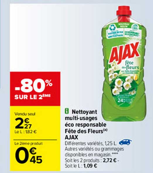 nettoyant multi-usages éco responsable fête des fleurs ajax
