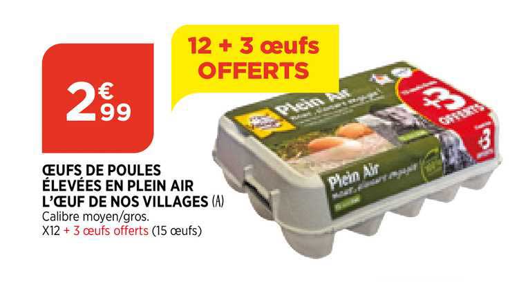 oeufs de poules élevées en plein air l'œuf de nos villages