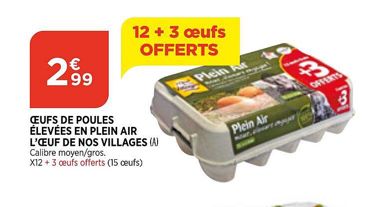 oeufs de poules élevées en plein air l'œuf de nos villages