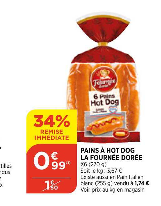 pains à hot dog la fournée dorée