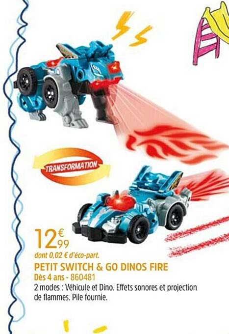 petit switch & go dinos fire