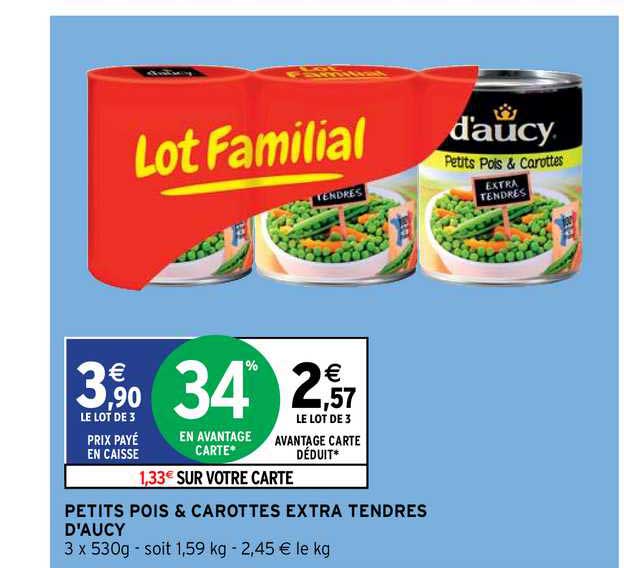 Petits Pois & Carottes Extra Tendres D'aucy