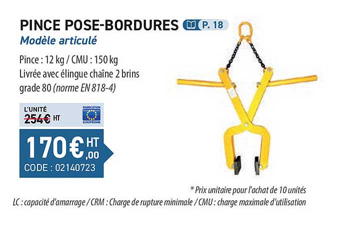 pince pose-bordures