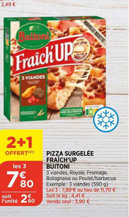 pizza surgelée fraîch'up buitoni