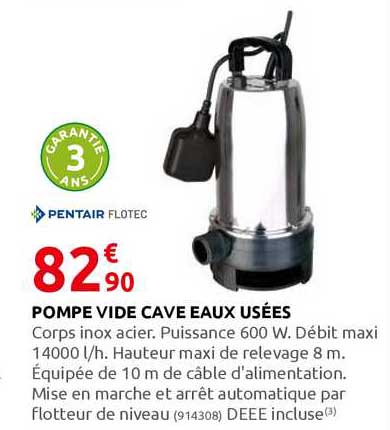 pompe vide cave aux usées