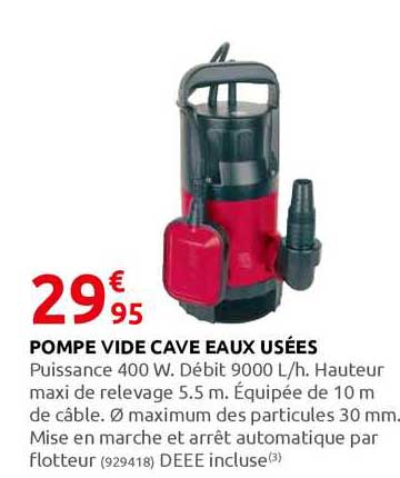 pompe vide cave aux usées