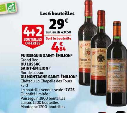 puisseguin saint-émilion grand roc ou lussac saint-émilion roc de lussac ou montagne saint-émilion château la chapelle des tours