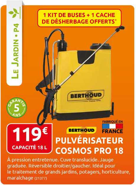 Pulvérisateur Cosmos Pro 18 Berthoud