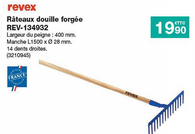 râteaux douille forgée rev-134932 revex