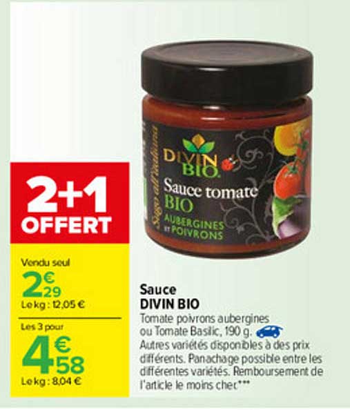 sauce divin bio