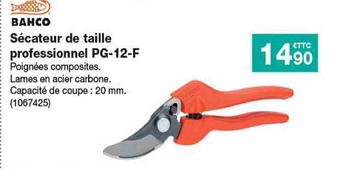 Sécateur De Taille Professionnel Pg-12-f Bahco