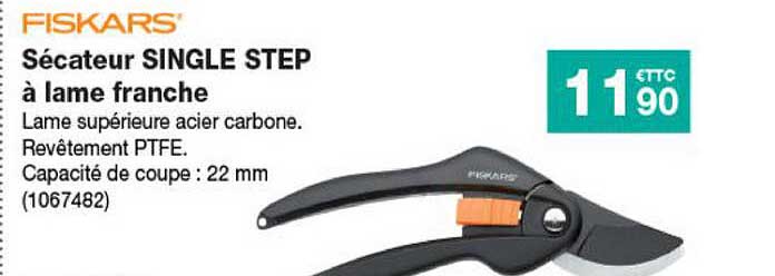 sécateur single step à lame franche fiskars