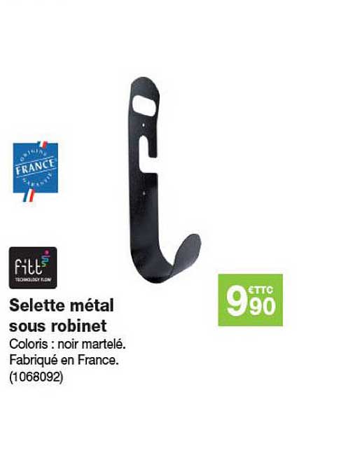 selette métal sous robinet