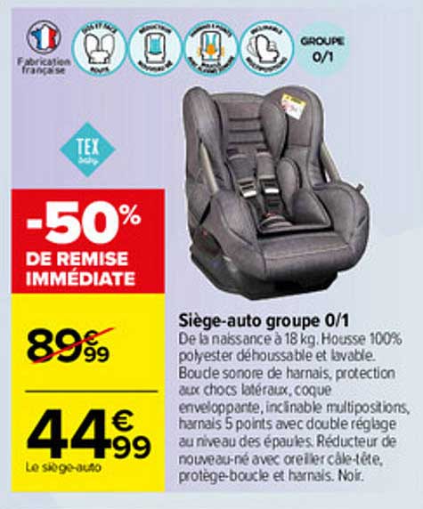 siège-auto groupe 0-1 tex baby