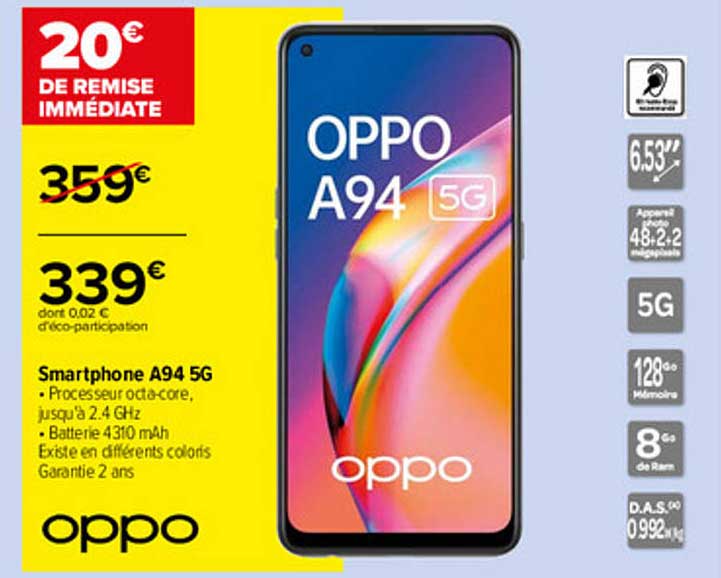 Smartphone A94 5g Oppo