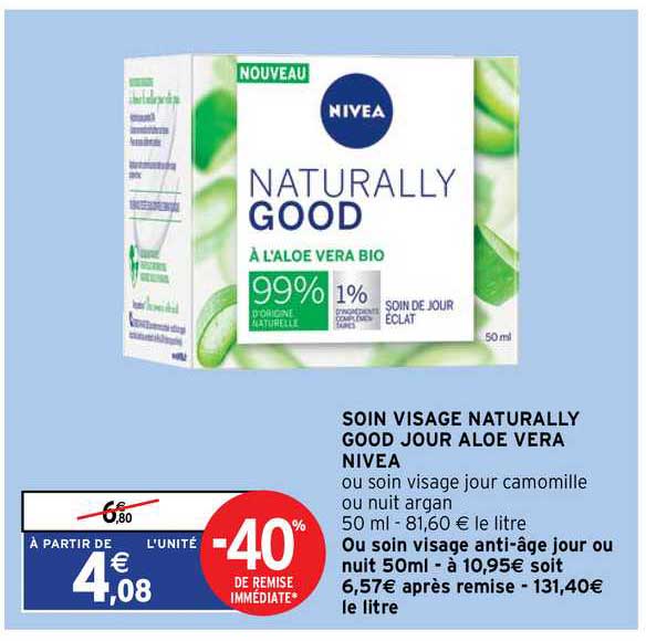 soin visage naturally good jour aloé vera nivea