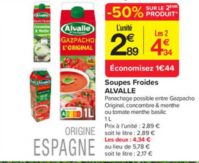 soupes froides alvalle