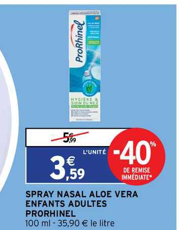 spray nasal aloé véra enfants adultes prorhinel