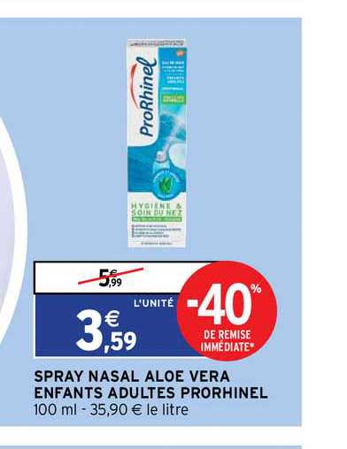 spray nasal aloé véra enfants adultes prorhinel