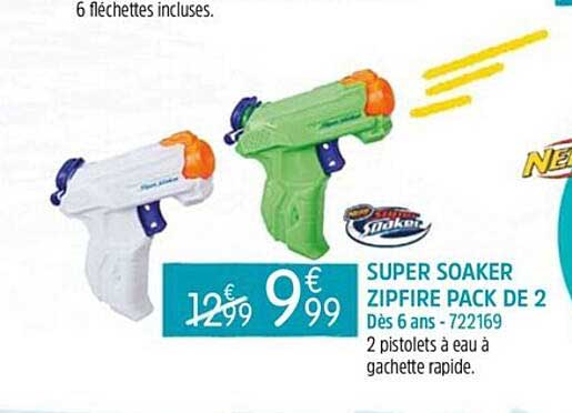 super soaker zipfire pack de 2