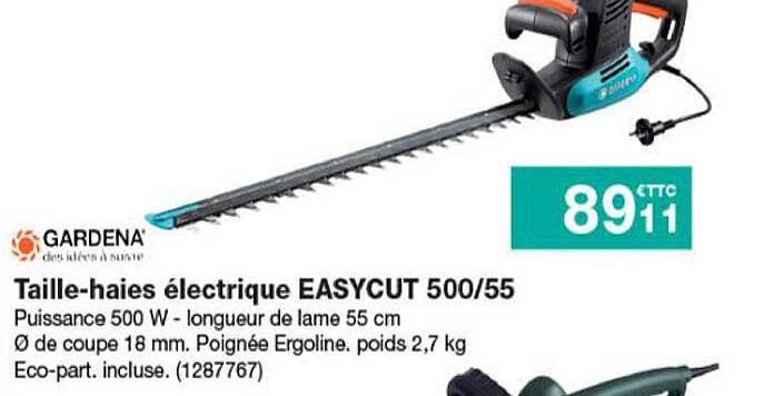 taille-haies électrique easycut 500-55 gardena